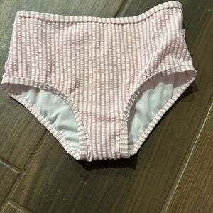 Ruffle Butts Pink and White Striped Bikini Bottom